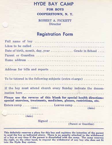 1963 Registration Form